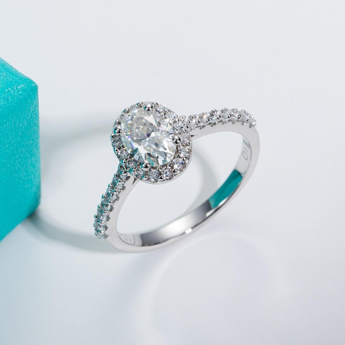 Oval Cut Halo Ring