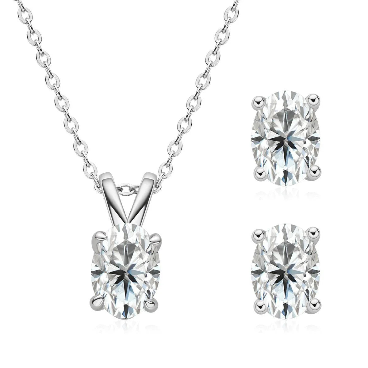 Oval Cut Jewelry Set