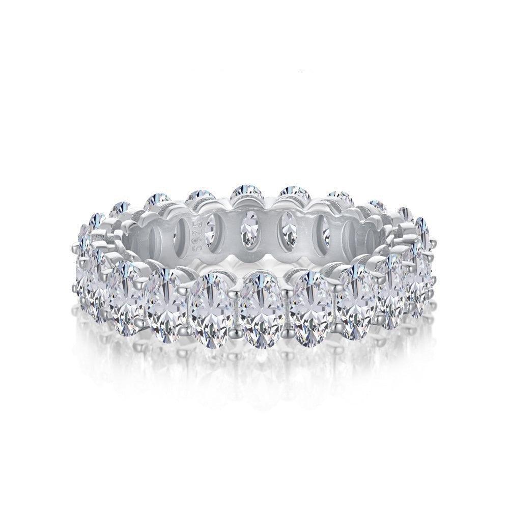 Oval Eternity Band Ring