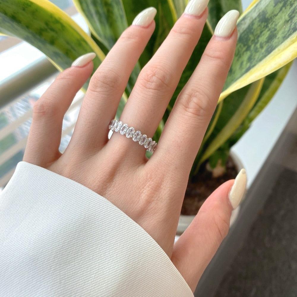 Oval Eternity Band Ring