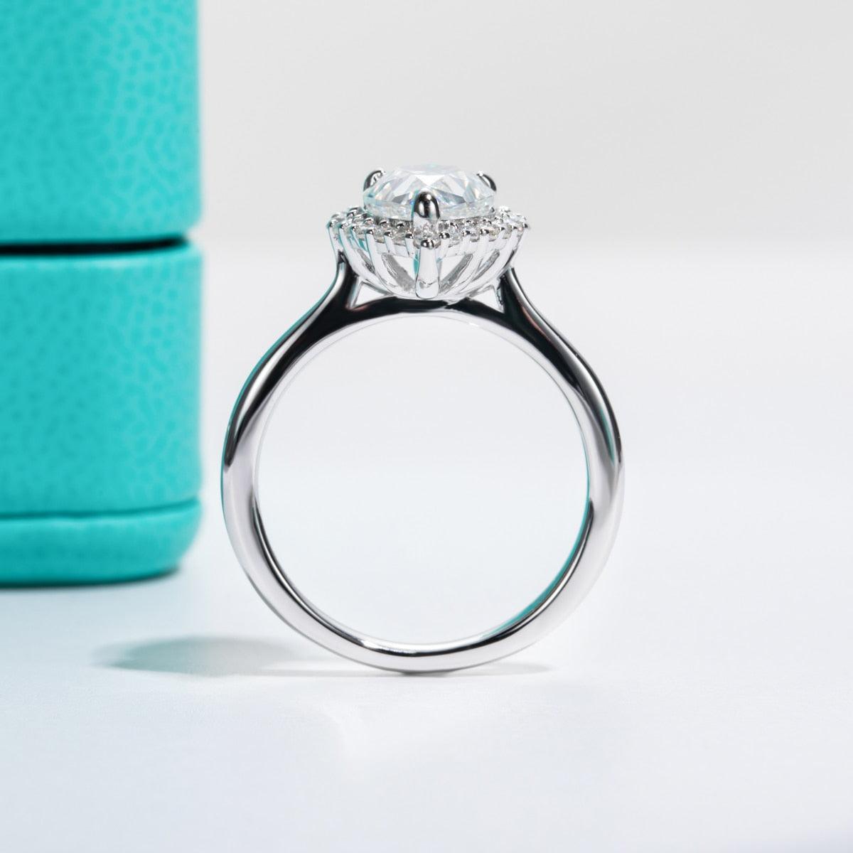 Pear Cut Halo Ring