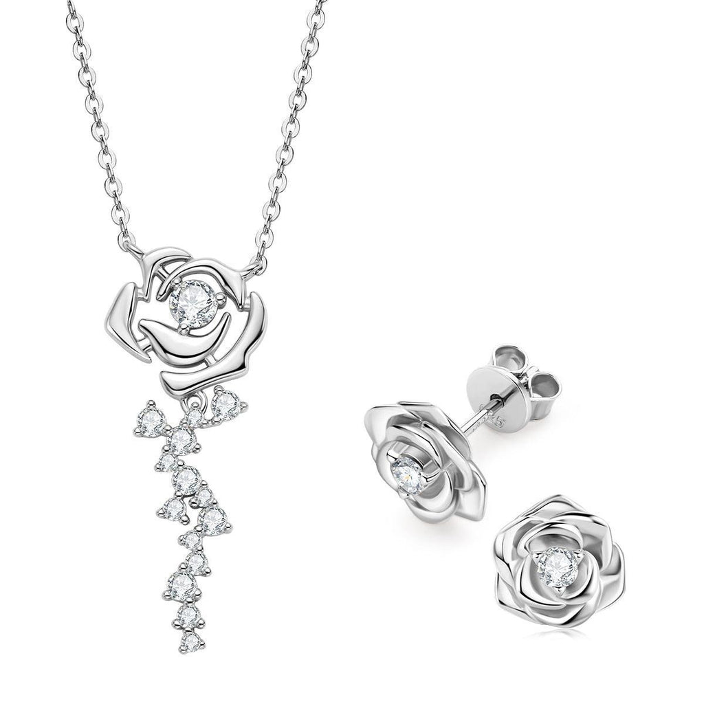 Rose Flower Jewelry Set