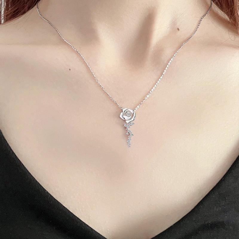 Rose Flower Jewelry Set