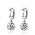 Round Pendant Drop Earrings