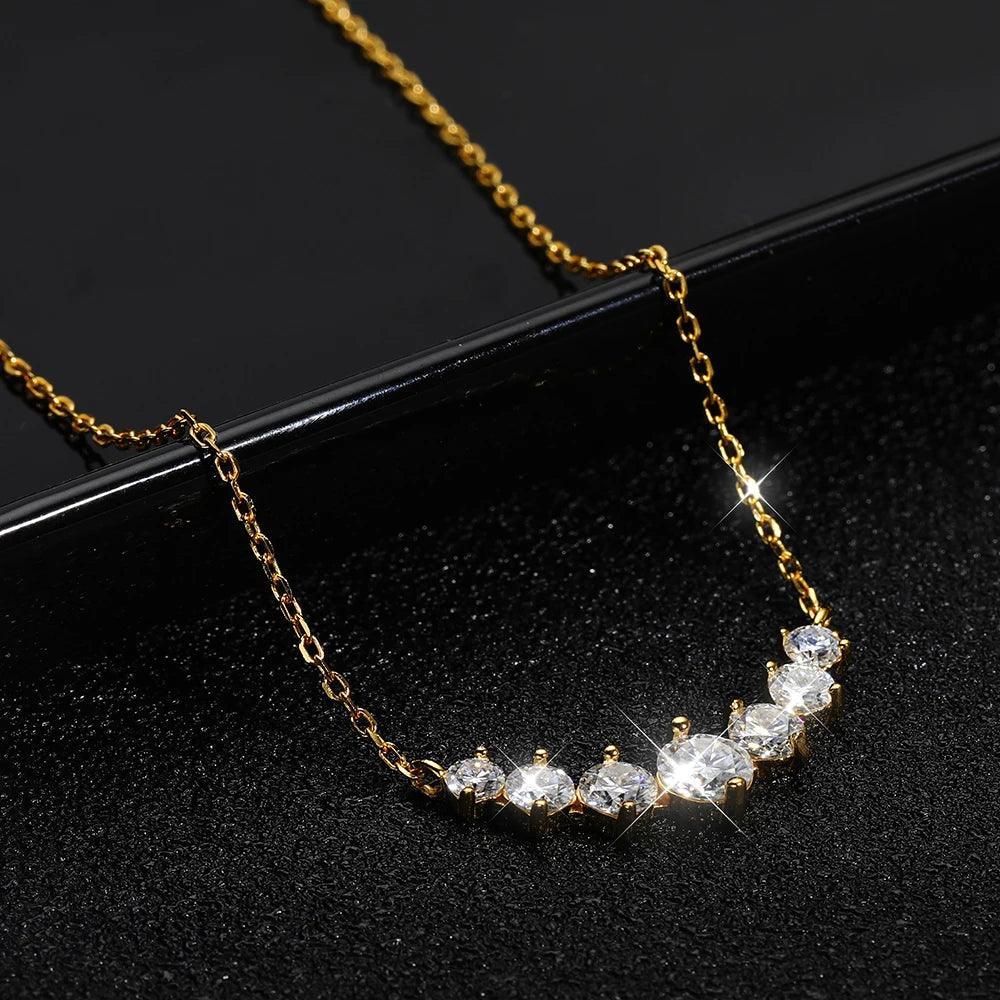 Seven Stone Sparkling Necklace