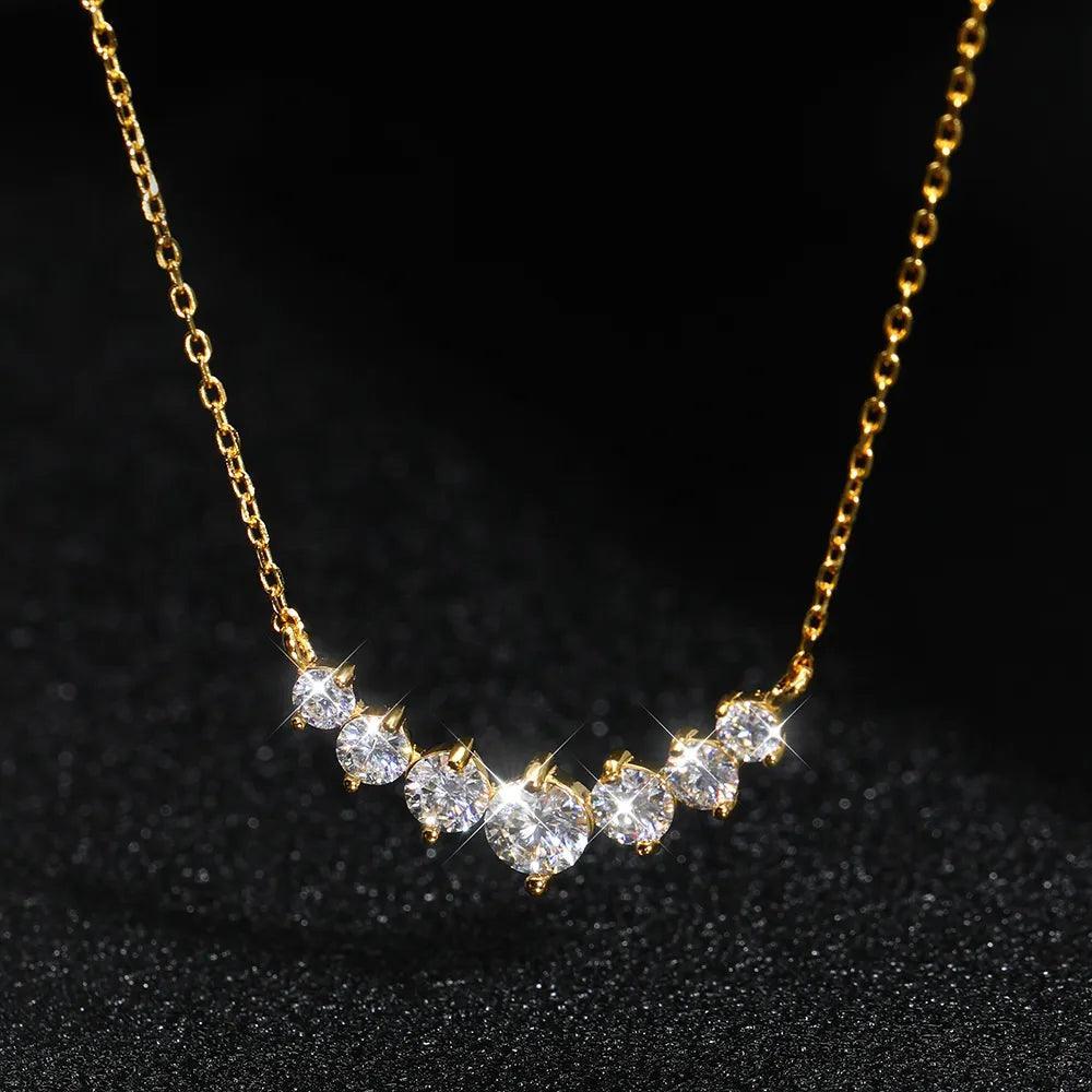 Seven Stone Sparkling Necklace