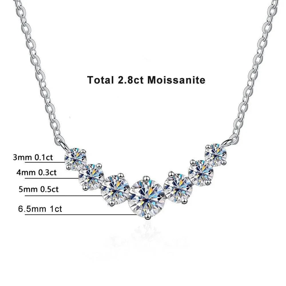 Seven Stone Sparkling Necklace