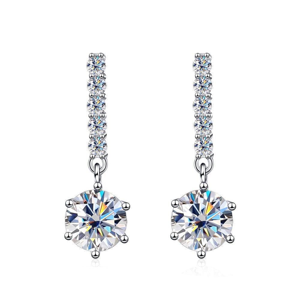 Sparkling Moissanite Stud Earrings