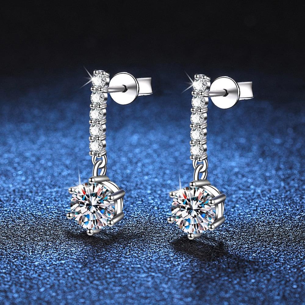 Sparkling Moissanite Stud Earrings