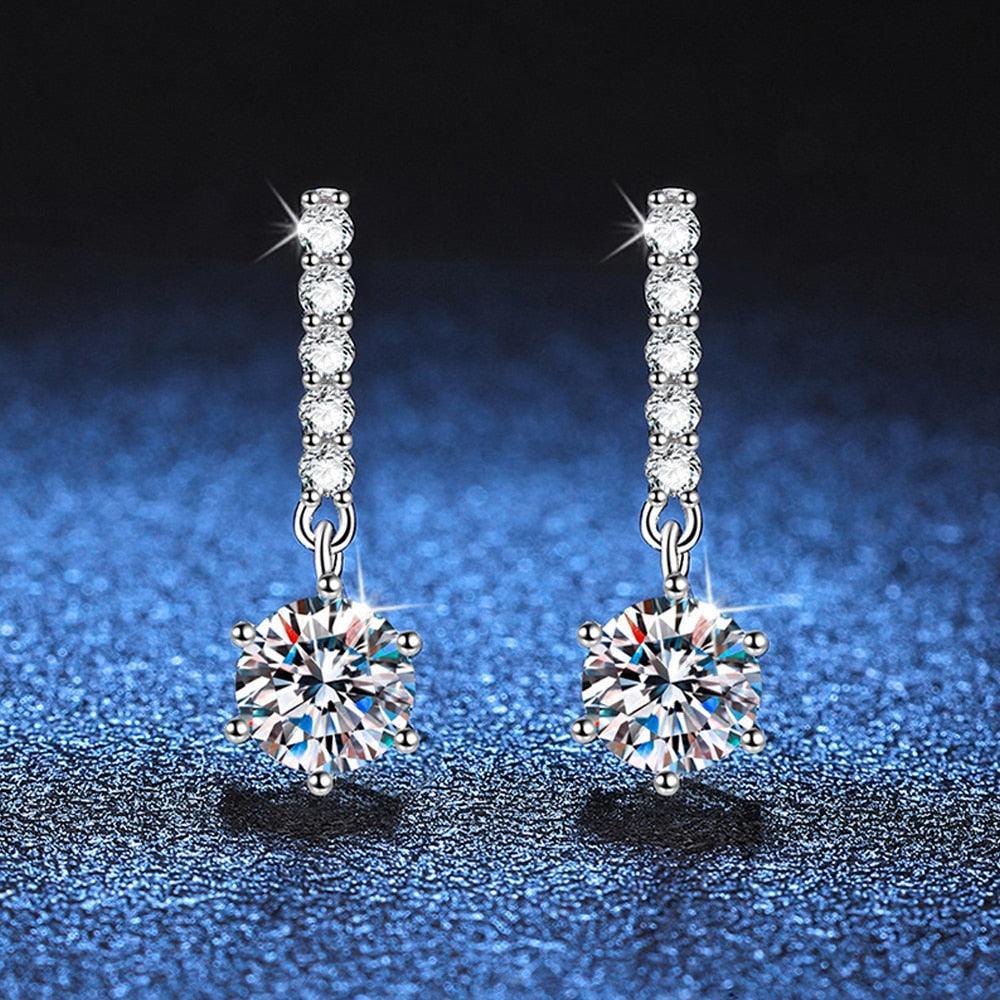 Sparkling Moissanite Stud Earrings