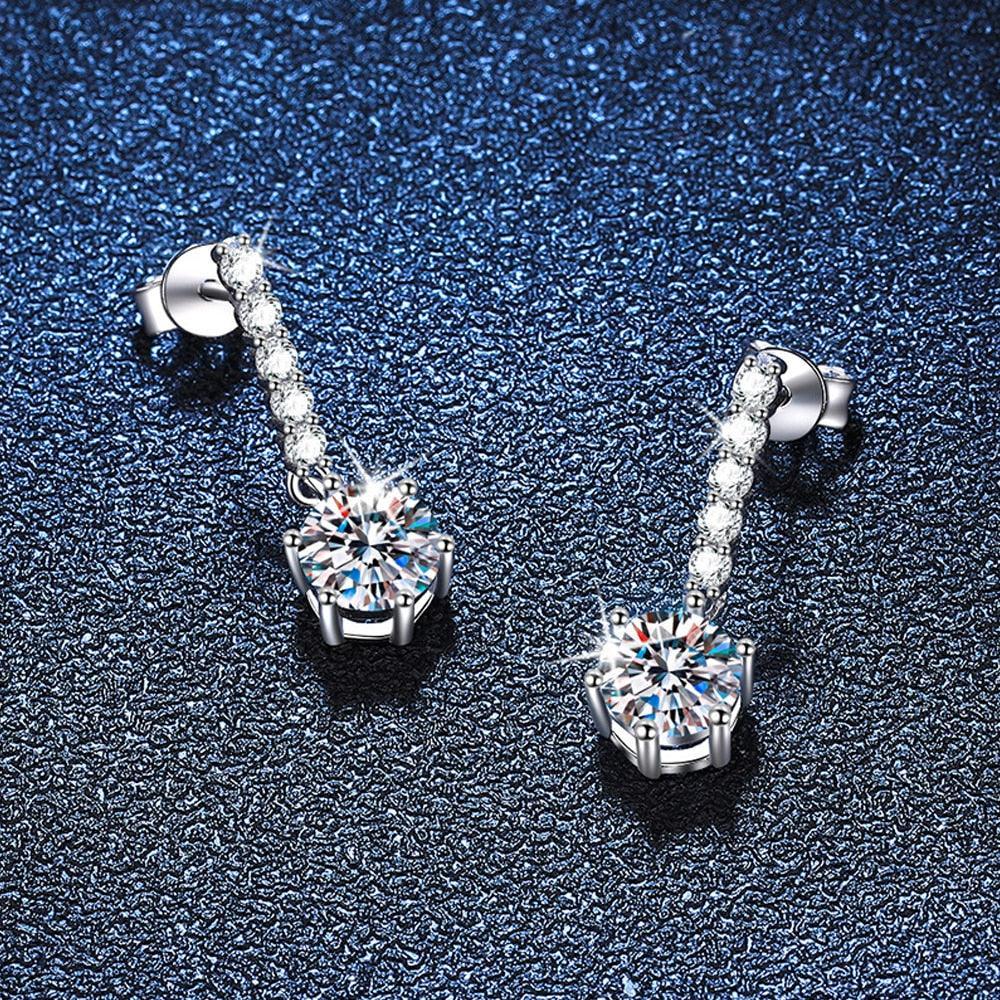 Sparkling Moissanite Stud Earrings