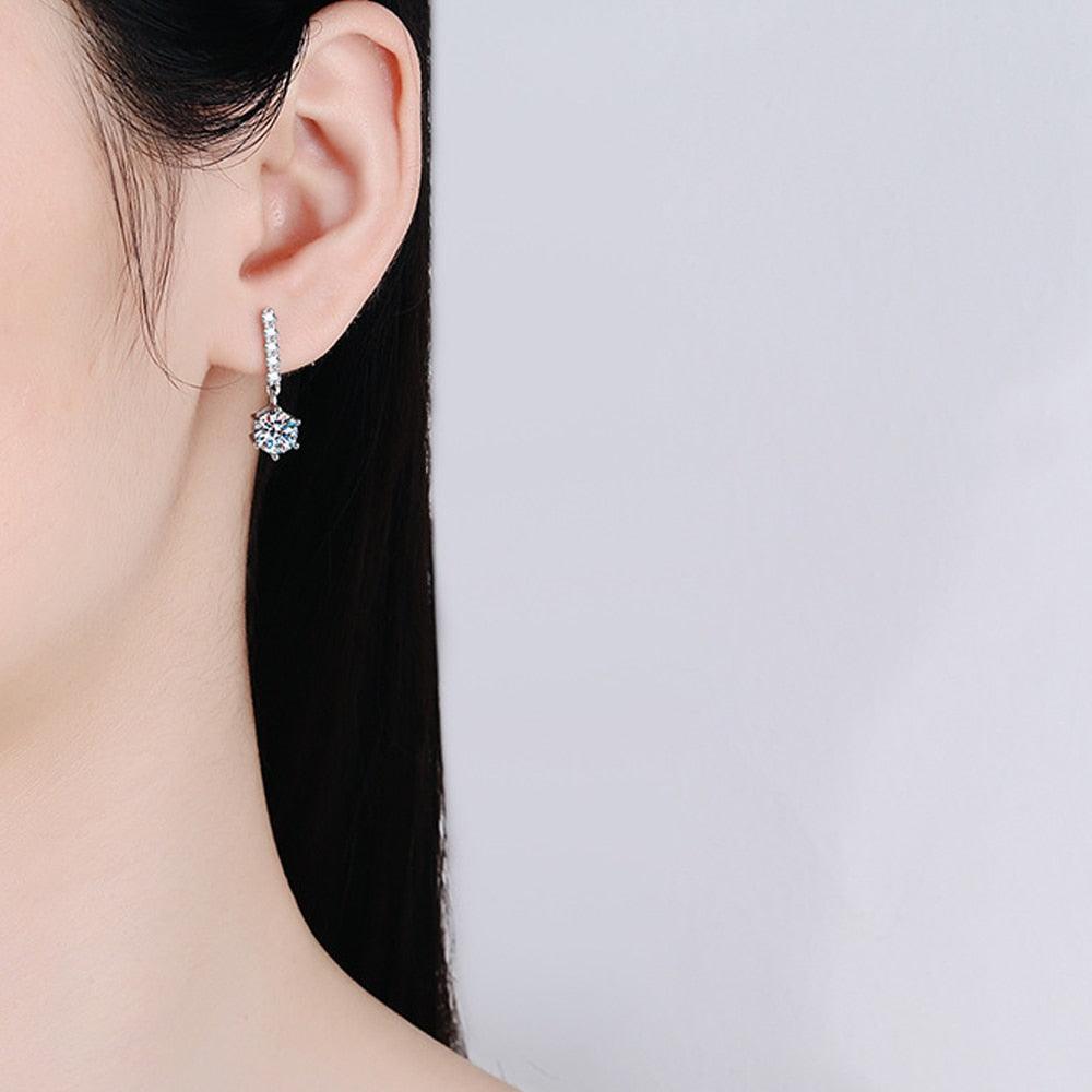 Sparkling Moissanite Stud Earrings