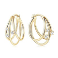 Split Three Hoop Earrings