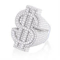 Trendy Iced Dollar Ring