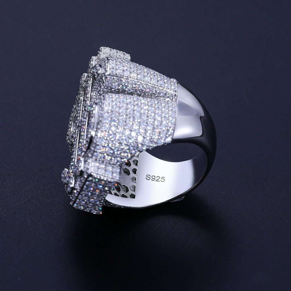 Trendy Iced Dollar Ring