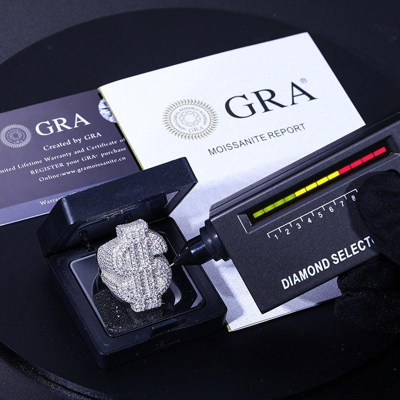Trendy Iced Dollar Ring