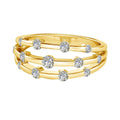 Triple Pave Line Ring