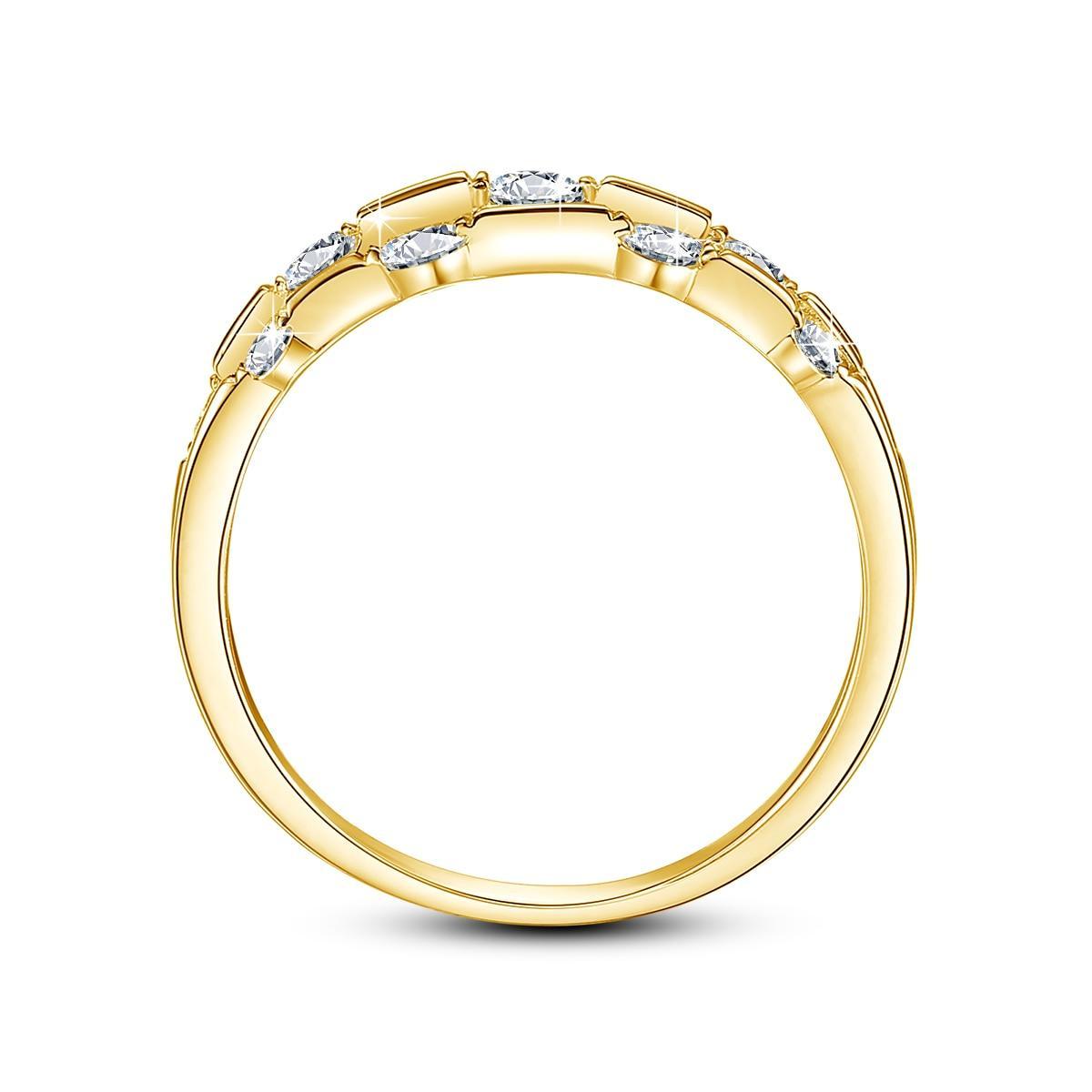 Triple Pave Line Ring