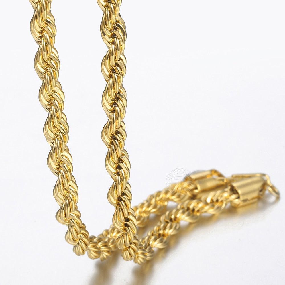 Twisted Rope Chain Necklace